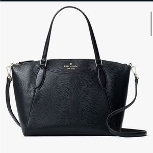 Kate Spade Monica Black Pebbled Leather Handbag, Like New